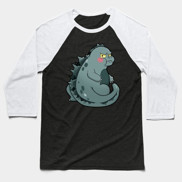 Sadzilla Baseball T-Shirt by Art By Ridley